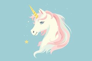 unicorn with star, perfect for magical and fantasy vector