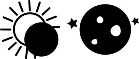 Solar eclipse icon. Full moon icon. Black Weather Icons vector