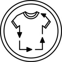 Recycled Textile Icons. Recycling Clothes. Circular Reuse Textile. Tag, Label For Clothes vector