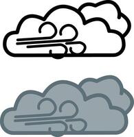 Wind Icons with Clouds. Weather Icons. Windy Weather Illustration vector