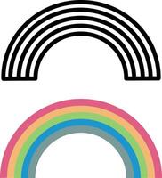 Rainbow Icons. Multicolored Rainbow. Weather Icon vector