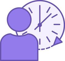 Habits Colored Icon. A Person Performing an Action at the Same Time. Lifestyle Concept vector