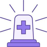 Emergency Color Icon. Icon Of Flashing Light On. Siren, Alarm, Alert. Medical Concept vector