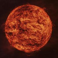 Solar flare, corona, Cosmic, Sun Red Giant Star in Space with Flames and Heat. Sun Background in Space 3d render Cosmic Cloud photo