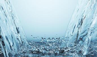 Pouring water, splashing water, splashing water 3d render photo