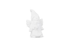 DIY Christmas toy gnome made of plaster isolated on white background. Gifts and decorations for Christmas and New Year. photo