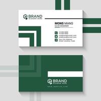 Dark Green Professional and Sleek modern business card vector