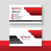 Red and Gray Color Sleek Professional Business card vector