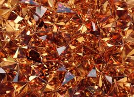 Luxury Abstract Realistic Gold Crystal Texture Reflection Close Up Background 3D rendering photo