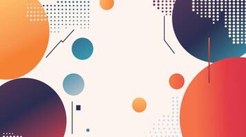 Modern Abstract Geometric Design with Vibrant Circles and Dots vector