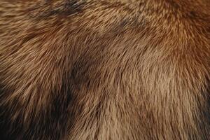 Close-up of golden-brown fur texture showing soft, natural tones in warm lighting photo
