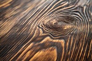 Close-up of rich textured wood grain revealing natural patterns and colors in warm tones photo