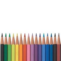 Multicolored pencils against a transparent backdrop photo