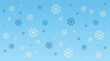 Blue Winter Background with Blue and White Chrystal Snow vector