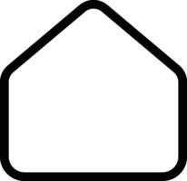 Home Full Black Outline Icon Isolated on White Background vector