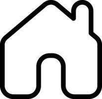 Home Chimney Black Outline Icon Isolated on White Background vector