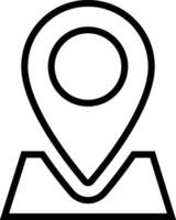 Maps with Trapezoid Black Outline Icon Isolated on White Background vector