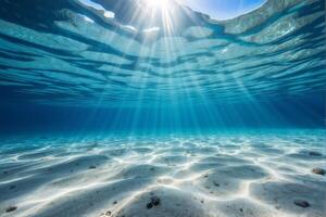 Sunlight Beaming Through Clear Ocean Water photo
