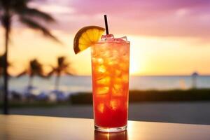 Tequila Sunrise with Beachside Hideaway. photo