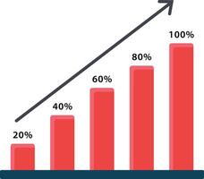 Upward Growth Chart vector