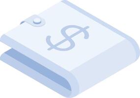 Isometric Wallet Icon vector