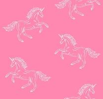 Pattern of unicorns vector