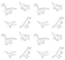 Seamless pattern of dinosaur vector