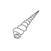 Hand drawn doodle sketch shell vector