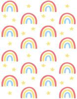 Seamless pattern of hand drawn rainbow vector