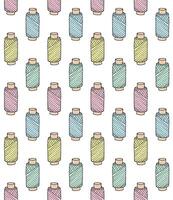 Seamless pattern of sketch threads vector