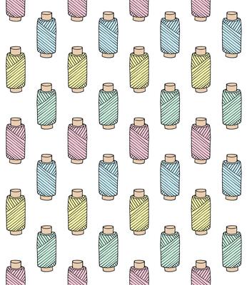 Seamless pattern of sketch threads