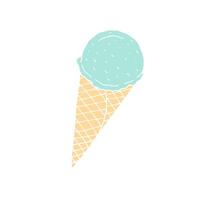 Hand drawn doodle sketch ice cream vector