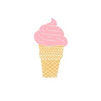 Hand drawn doodle sketch ice cream vector