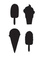 Set of hand drawn different ice cream vector