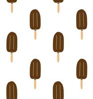 Seamless pattern of sketch eskimo ice cream vector