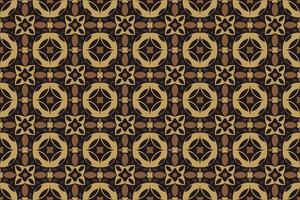 Classic dark brown Batik Pattern, BATIK MOTIF KAWUNG or CEPLOK, Batik Indonesian is a technique of wax resist dyeing applied to whole cloth, made using this technique originated from Indonesia. vector