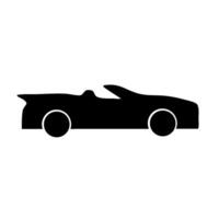 simple black silhouette of car on white background, simple shapes vector