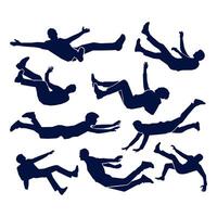 illustration drop man or falling down man collection, flat design set collection. vector
