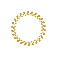elegant gold royal frame border on white background vector
