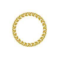 Classic Gold Laurel Circle for Branding and Decor. This versatile design element is ideal for creating prestigious emblems, badges, and certificates with a refined touch vector