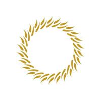 Gold Circular Laurel Frame for Invitations and Awards vector