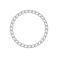 Rope Border. Chain Circle Style on white background vector