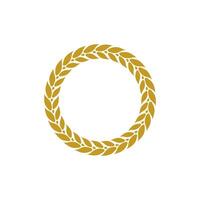 Elegant Circle Leaf Laurel Wreath for Timeless Design Projects. Perfect for logos, invitations, and awards, this laurel wreath adds a touch of sophistication to any creative work. vector