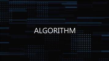 Algorithm Glitch Title Animation With Digital Background video