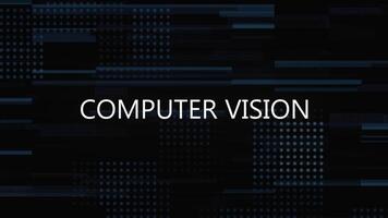 Computer Vision Glitch Title Animation With Digital Background video