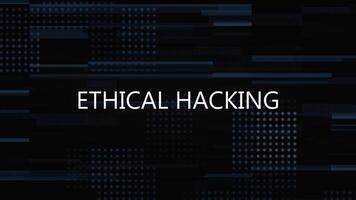 Ethical Hacking Title Animation With Digital Background video