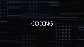 Coding Glitch Title Animation With Digital Background video