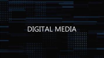 Digital Media Glitch Title Animation With Digital Background video