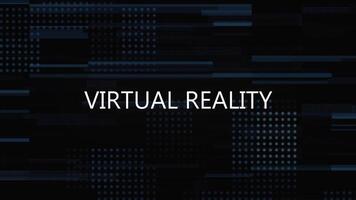 Virtual Reality Glitch Title Animation With Digital Background video