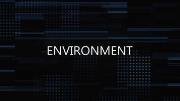 Environment Glitch Title Animation With Digital Background video